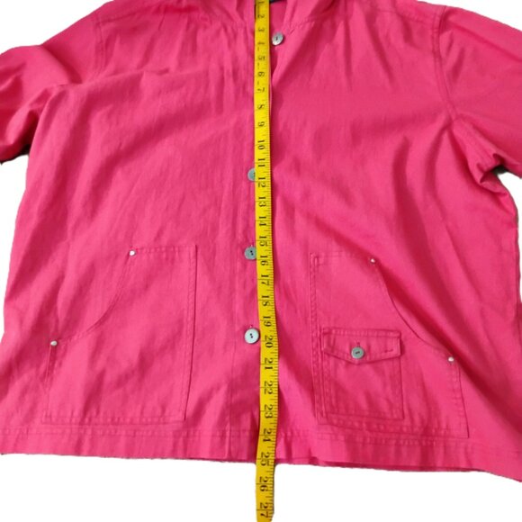 Oleg Cassini Button-up Hooded Jacket Three Pockets Button up Sleeves - Picture 9 of 12